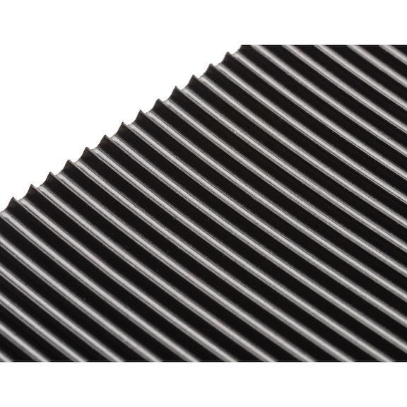 Tapis strié en caoutchouc ATORN, résistant à l'huile 527 x 348 x 3&nbsp;mm - Tapis strié en caoutchouc