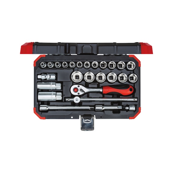 GEDORE RED socket wrench set 3/8 inch 26 pieces, hexagon - Socket wrench set, 26 pieces