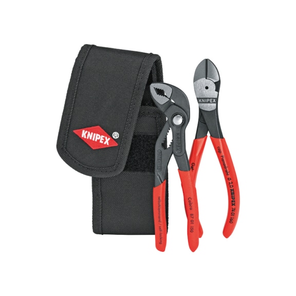 KNIPEX 钳子套件，2 件，装在腰包中，00 20 72 V02 - 钳子套件，装在织物腰包中，2 件