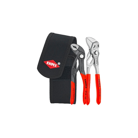 KNIPEX Minis, 2 piezas en bolsa para cinturón 00 20 72 V01 - Set de alicates en bolsa para cinturón textil, 2 piezas