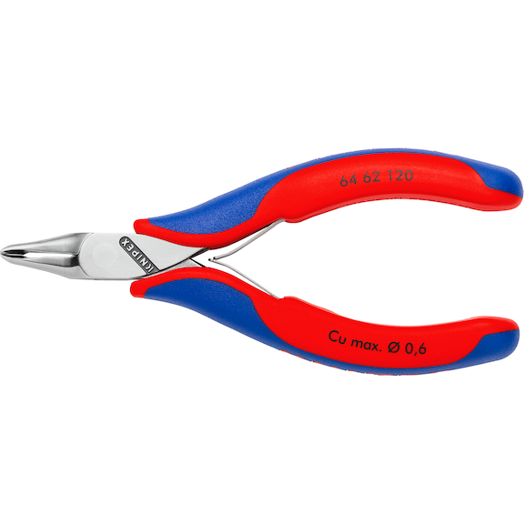 KNIPEX electronics end-cutters, 120 mm, mini blade with small chamfer - End-cutting nippers for electronics