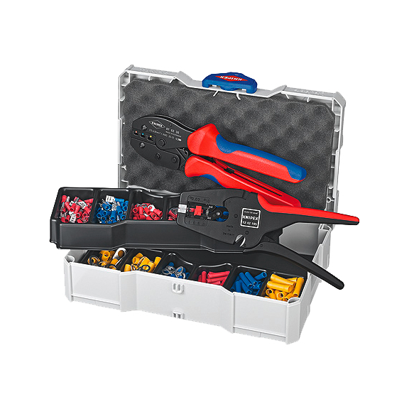 KNIPEX crimping assortment for cable connectors 97 90 22 - Crimp and stripping assortment, cable connectors