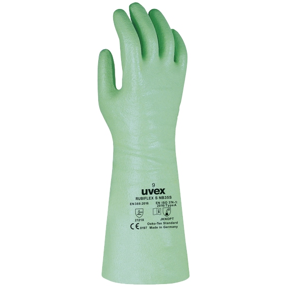Gant de protection chimique UVEX Profas Rubiflex 35, taille 10 - gants de protection chimique