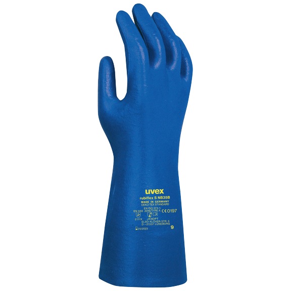 Gant de protection chimique UVEX Rubiflex 35, taille 7 - gants de protection chimique
