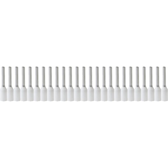 Mufe de sertizare albe KNIPEX, dezizolate, 0,5&nbsp;mm², 500 bucăţi - Mufe de sertizare, cu bandă