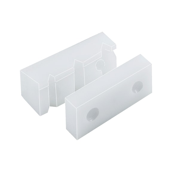 Bacuri plastic ATORN POM dim. 1 prismatic + neted pentru menghină 47105700 - Bacuri de strângere amovibile din plastic