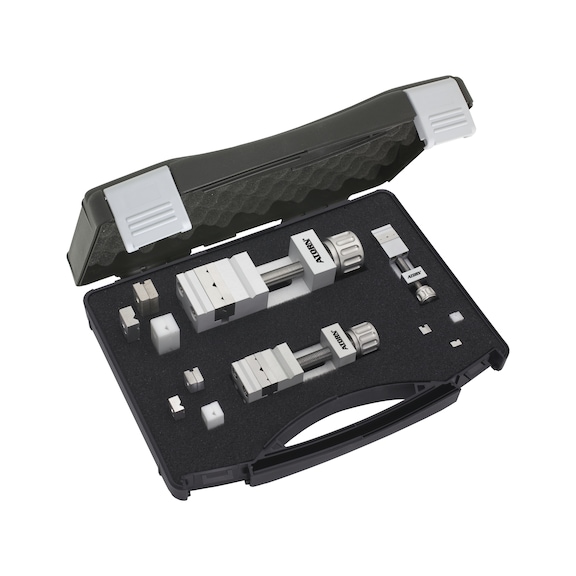 ATORN mini vice case set size 1 up to size 3, 235 x 185 x 48 mm - Mini vice set size 1 up to size 3