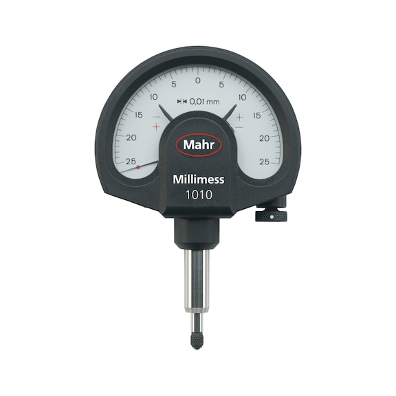 MAHR 1010 精密百分表 Millimess，量程 +/-0.25 毫米，轴径 8 毫米 - 精密百分表