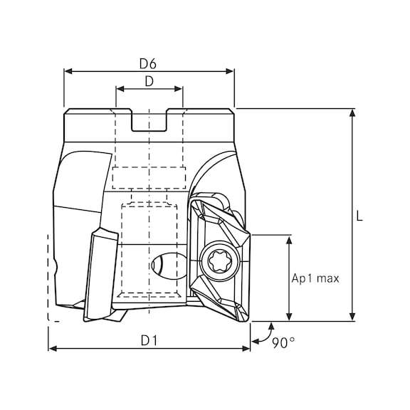 Shoulder milling cutter VHSC-16 - 2
