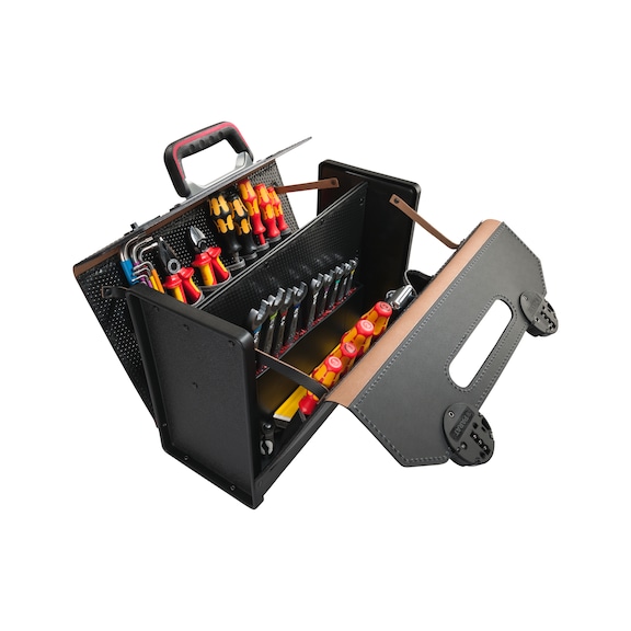 Sac à outils PARAT cuir/ABS 420x185x315 mm - Sacs à outils avec séparateur central