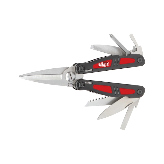 Multi-function tool with large scissors