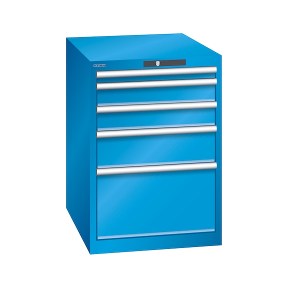 LISTA drawer cabinet 27x36E 800x564x725 mm RFID Lock R5012 with 5 drawers - Drawer cabinets