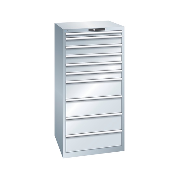 LISTA armoire à tiroirs 36x36E 1 450x717x725 mm verr. RFID 10 tiroirs 70.119.020 - Armoires à tiroirs