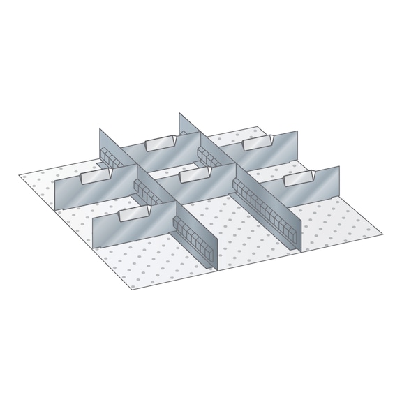 Slotted dividers and dividing panels