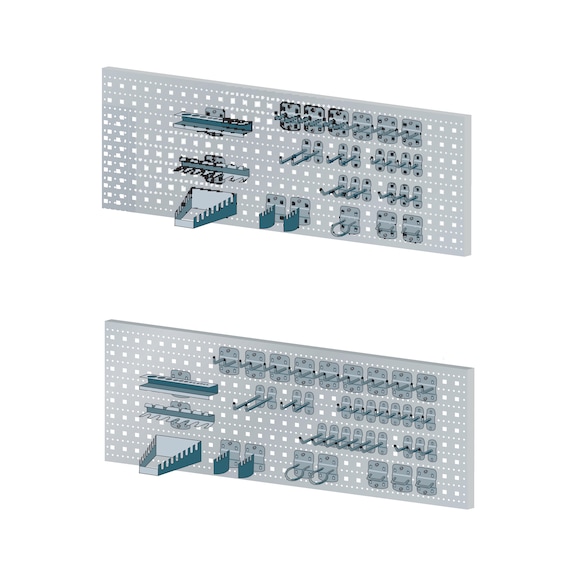 LISTA Kit de crochets pour plaque perforée 12 pièces - Kit de crochets pour plaque perforée