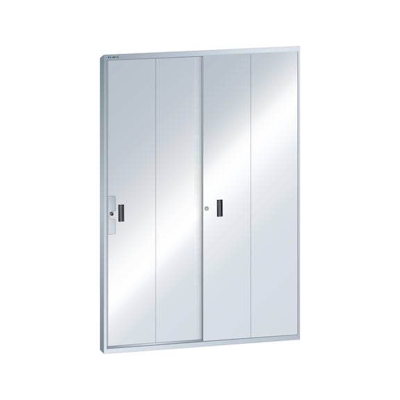 LISTA Sürgülü kapı L1006 raf taşıyıcı tasarımı (GxY) 2 x 850x2200 mm R7035 - Sürgülü kapı