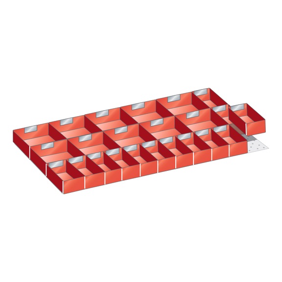 LISTA kit de boîte d'inserts (l x P x DH) 867 x 459 x 95 mm 24 pièces - Ensemble de compartiments