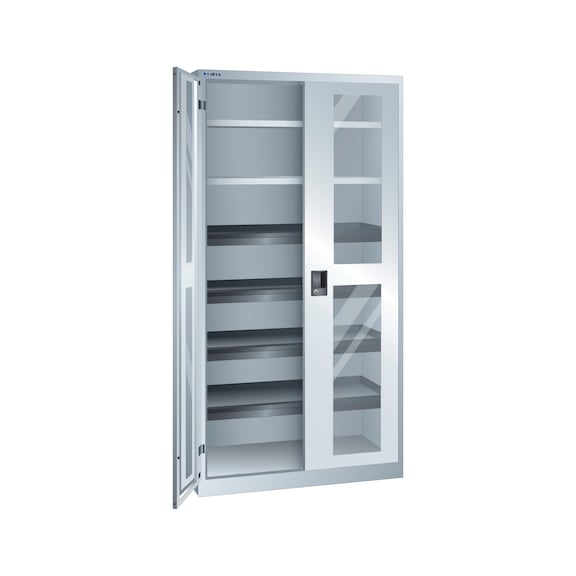 LISTA szárnyas ajtós szekrény (SzéxMéxMa) 1000x580x1950 mm, KEY Lock R7035 - Szárnyas ajtós szekrények