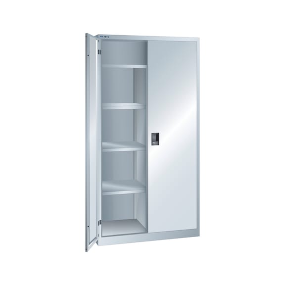 LISTA armoire portes battantes (l x P x H) 1000 x 500 x 1950 mm verr. CLE R7035 - Armoires à portes à rabattement