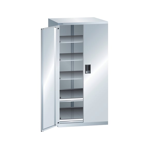 LISTA armoire à tiroirs 36x36E 717 x 753 x 1450 mm verrou à CLE R7035 - Armoires à tiroirs