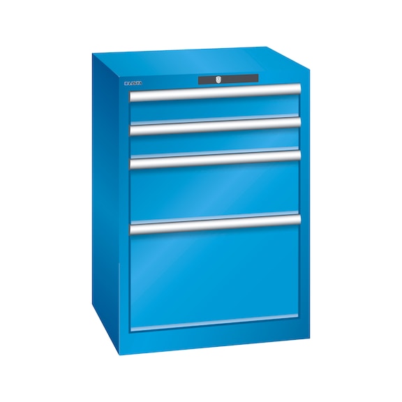 LISTA drawer cabinet 27x27E 800x564x572 mm RFID Lock R5012 with 4 drawers - Drawer cabinets