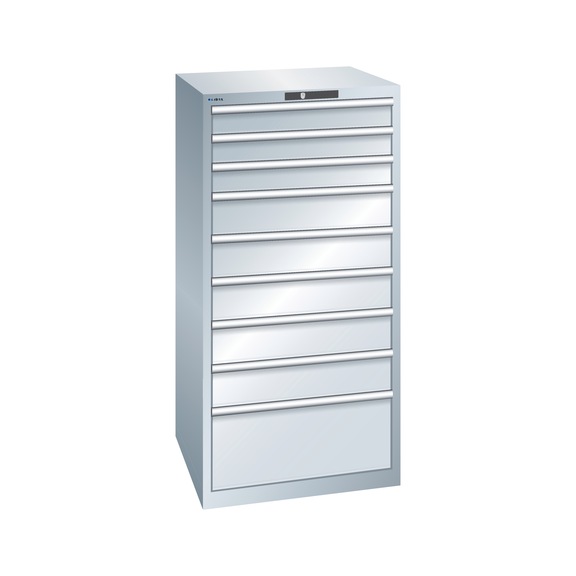 LISTA armoire à tiroirs 36x36E 1 450x717x725 mm verr. RFID 9 tiroirs 70.115.020 - Armoires à tiroirs