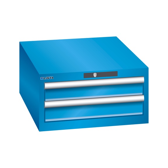 LISTA drawer cabinet 27x36E 283x564x725 mm RFID Lock R5012 with 2 drawers - Drawer cabinets