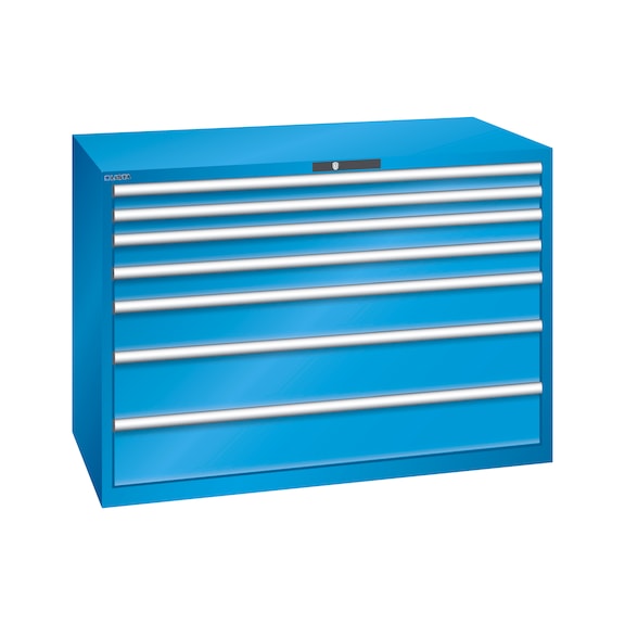 LISTA drawer cabinet 78x36E 1000x1431x725 mm KEY Lock R5012 7 drawers - Drawer cabinets
