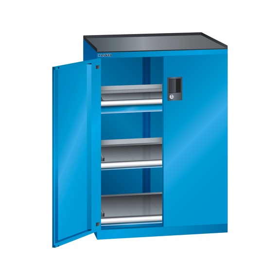 LISTA fiókos szekrény, 1 fiók, 36x27E, 717x600x1020 mm, CODE Lock R5012 - Fiókos szekrények