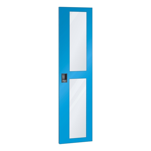 LISTA szárnyas ajtó betekintő ablakkal, 45E (SzéxMa) 817x50x1000 mm, RAL 5012 - Dupla szárnyas ajtók