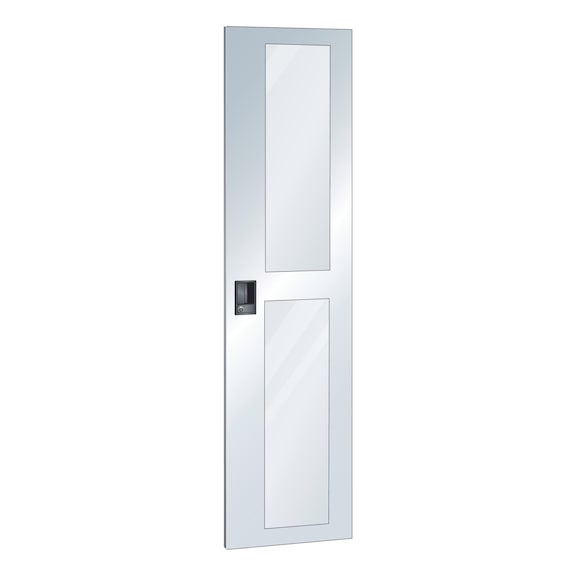 LISTA Çift menteşeli kapılar, gözetleme penceresi (GxY) 1000x1950mm R7035 - Çift kanatlı kapılar