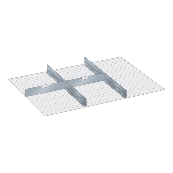 Slotted divider and separating plate set