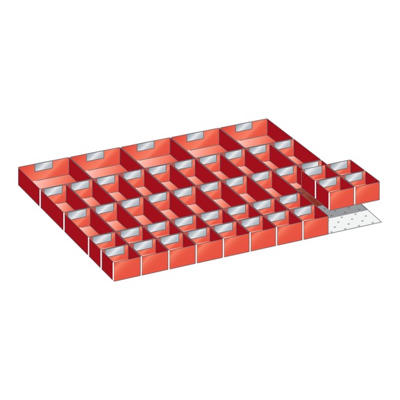 LISTA kit de boîte d'inserts 45x36E (l x P x DH) 765 x 612 x 75 mm 45 pièces - Ensemble de compartiments