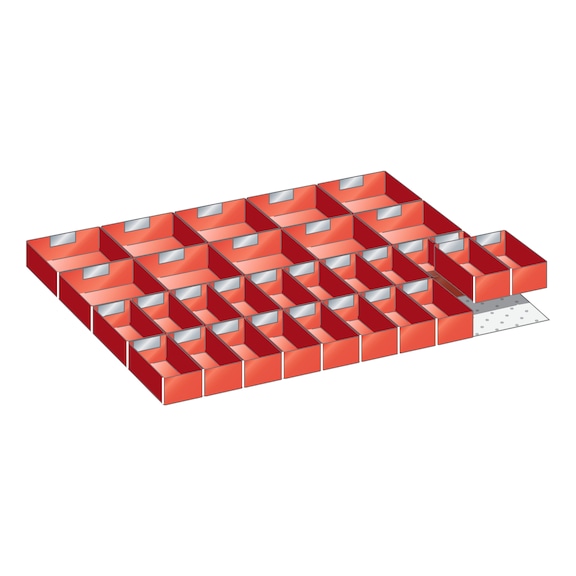 LISTA kit de boîte d'inserts 45x36E (l x P x DH) 765 x 612 x 100 mm 30 pièces - Ensemble de compartiments