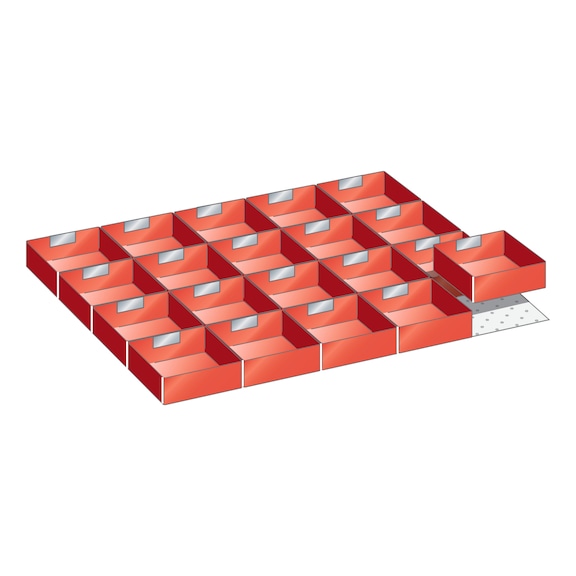 Juego de cajas insertables LISTA 45x36E (AnxFxAf) 765x612x100&nbsp;mm 20 unidades - Juego de cajas insertables