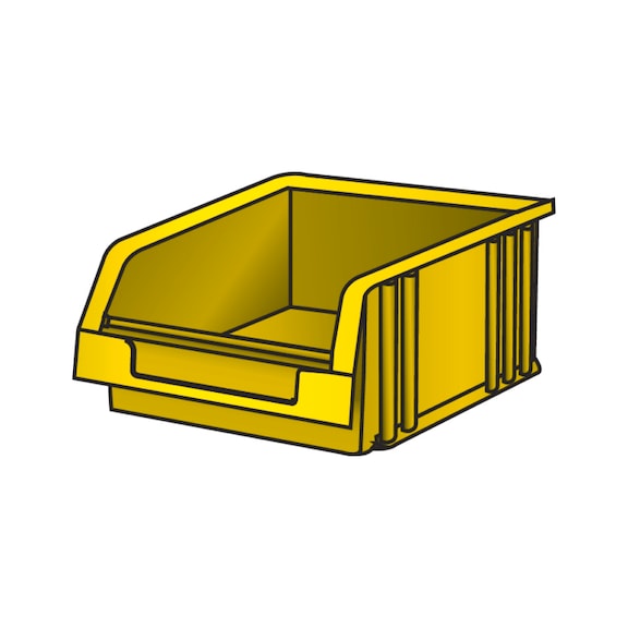 LISTA Temiz depolama konteyneri (GxDxY) boyut 2 101x90x50&nbsp;mm sarı - Ön kısmı açık depolama konteyneri