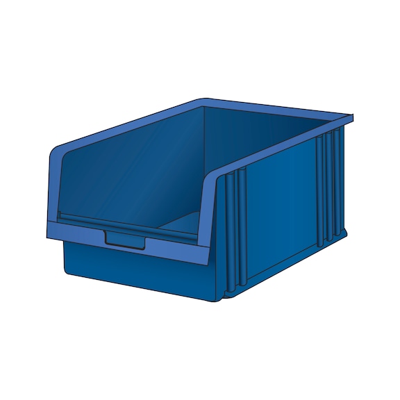 LISTA Conteneur de stockage pratique (lxPxH) 311x492x199mm taille 6 bleu - Conteneur de stockage ouvert à l'avant