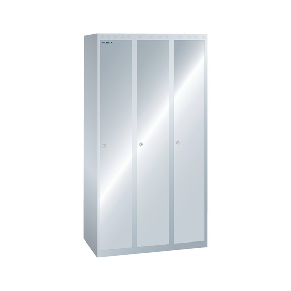 LISTA armoire, perforée, 900 x 500 x 1700 mm 3 compartiments R7035 - Casier