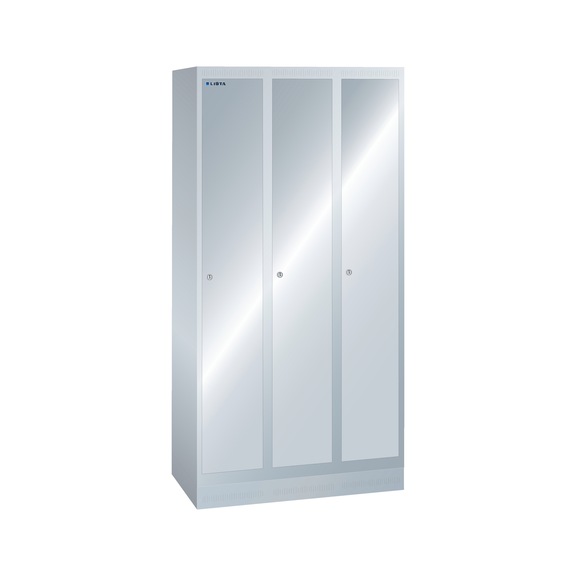 LISTA armoire, perforée, 900 x 500 x 1800 mm 3 compartiments R7035 - Casier