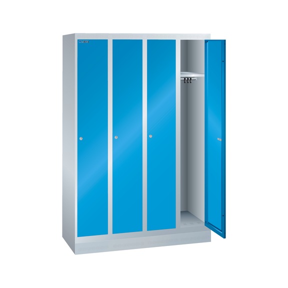 LISTA armoire, perforée, 1200 x 500 x 1800 mm 4 compartiments R7035/R5012 - Casier