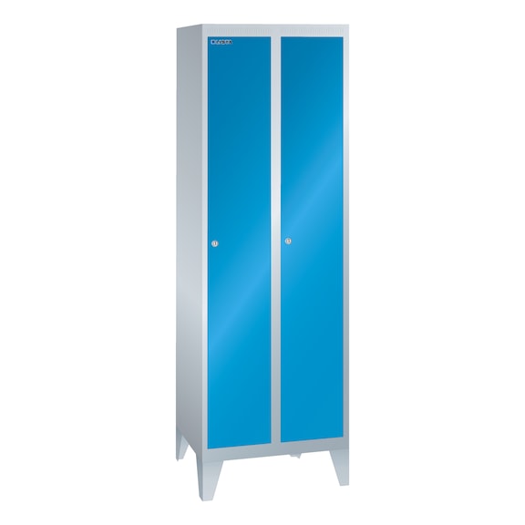 LISTA armoire, perforée 600 x 500 x 1850 mm 2 compartiments R7035/R5012 - Casier