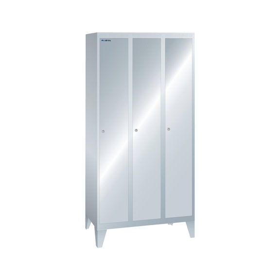LISTA armoire avec serrure 900 x 500 x 1850 mm 3 compartiments R7035 - Casier