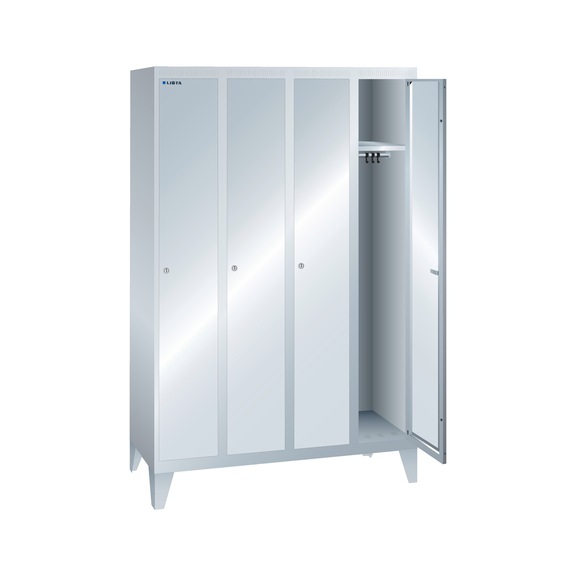LISTA armoire 1200 x 500 x 1850 mm 4 compartiments R7035 - Casier