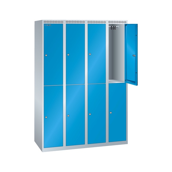 LISTA armoire, lisse 1200 x 500 x 1700 mm 4 x 2 compartiments R7035/R5012 - Casier