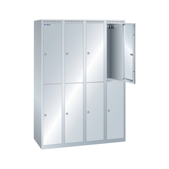 LISTA armoire avec serrure 1200 x 500 x 1700 mm 4 x 2 compartiments R7035 - Casier