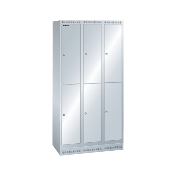 LISTA armoire, lisse 900 x 500 x 1800 mm 3 x 2 compartiments R7035 - Casier