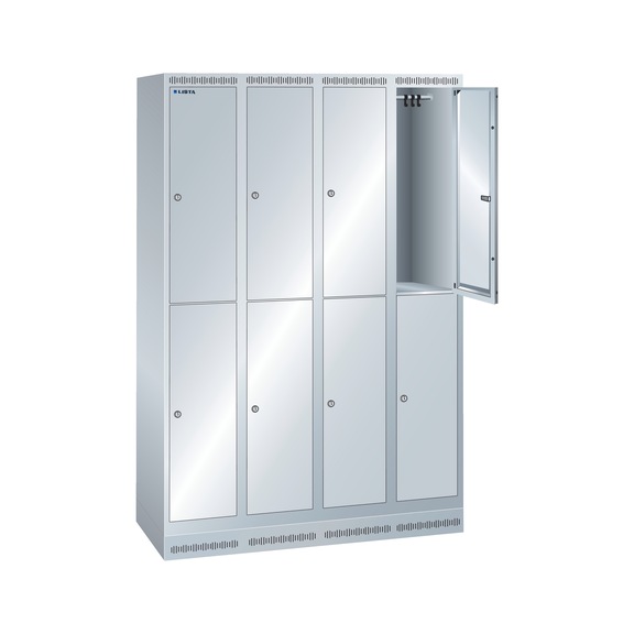 LISTA armoire, lisse 1200 x 500 x 1800 mm 4 x 2 compartiments R7035 - Casier