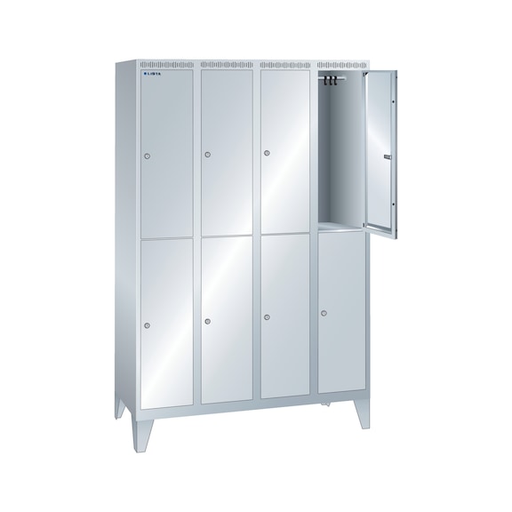 LISTA armoire avec serrure 1200 x 500 x 1850 mm 4 x 2 compartiments R7035 - Casier