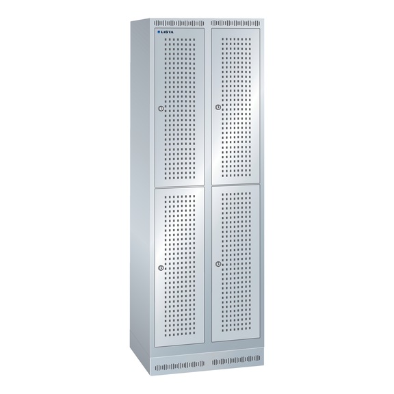 LISTA armoire 600 x 500 x 1800 mm 2 x 2 compartiments R7035 - Casier