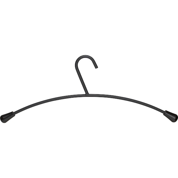 Percha para ropa MAUL, metal, negra, 460x190&nbsp;mm, diámetro del gancho 55&nbsp;mm - Percha metálica para ropa